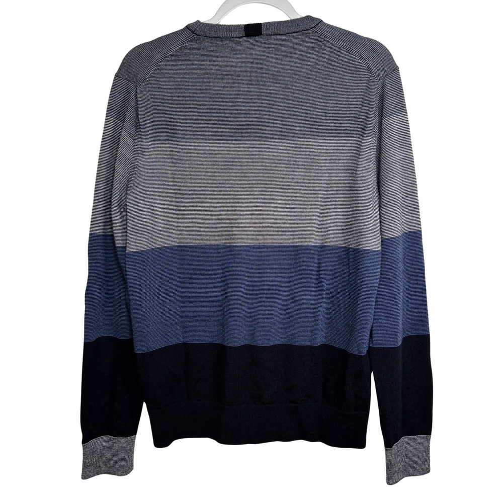 Club Monaco Gray and Blue Crewneck Sweater - Picture 3 of 8
